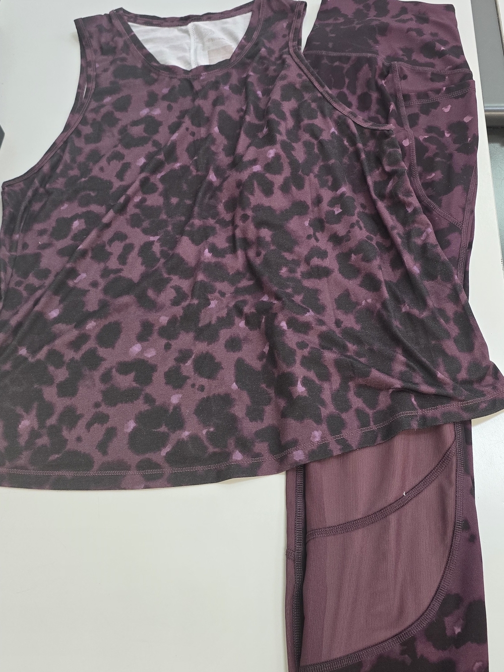 Target Plum and Black Leopard Print Tank & Legging Set